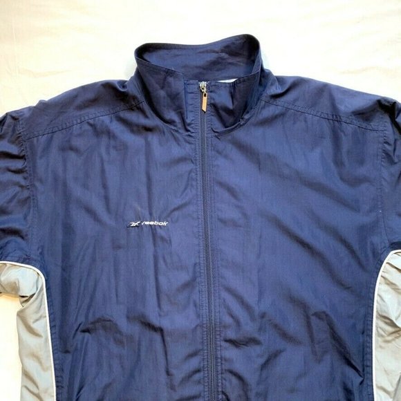 Reebok Windbreaker Jacket Mens Large Jersey Lined Full Zip Athletic Outdoor Golf - Picture 3 of 12